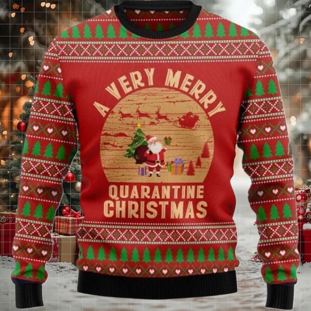 2025 A Very Merry Quarantine Christmas Ugly Christmas Sweater
