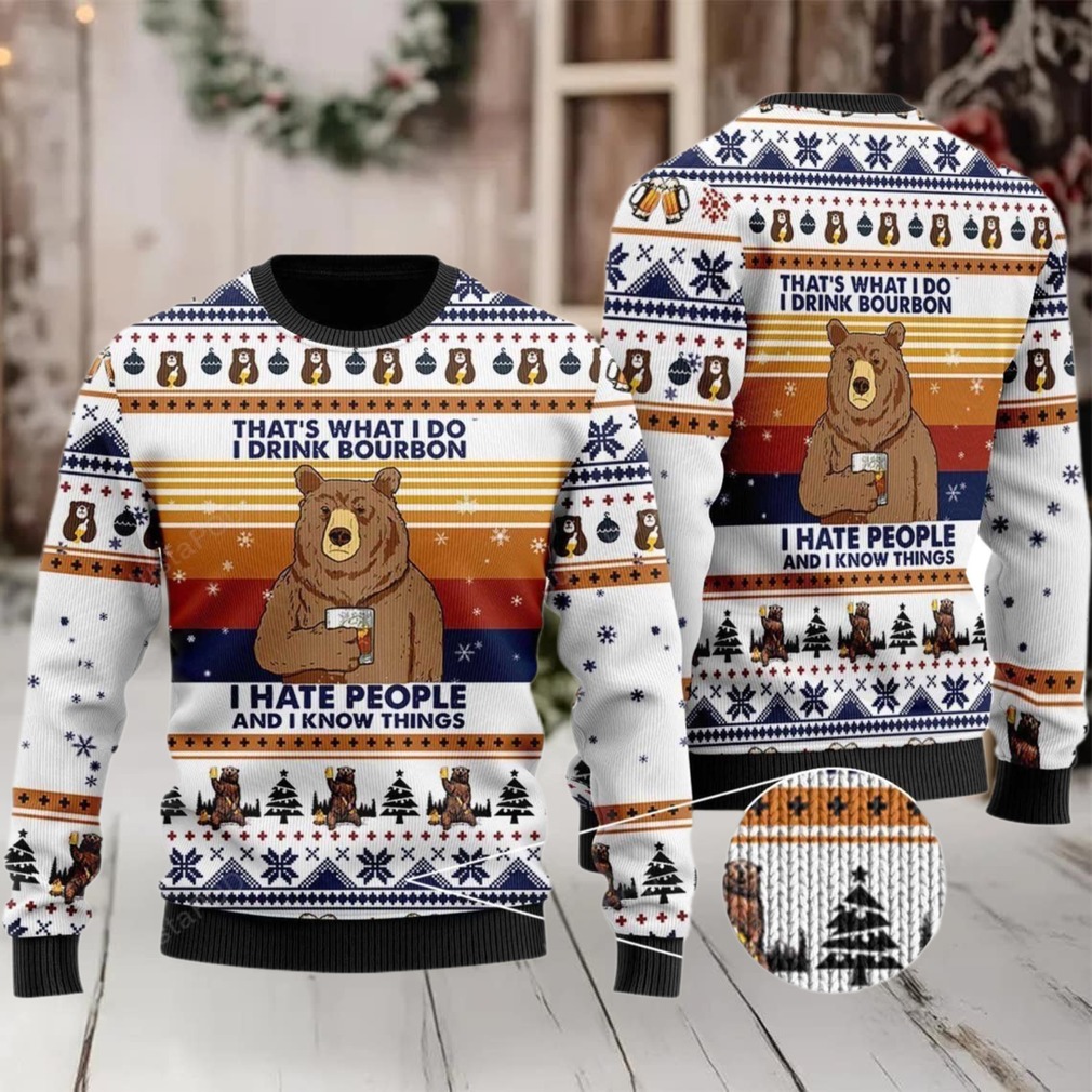 2025 Bear Drink Bourbon Whiskey Christmas Ugly Sweater 2025 Bear Drink Bourbon Whiskey Christmas Ugly Sweater