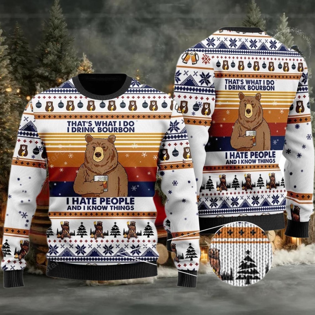 2025 Bear Drink Bourbon Whiskey Christmas Ugly Sweater 2025 Bear Drink Bourbon Whiskey Christmas Ugly Sweater
