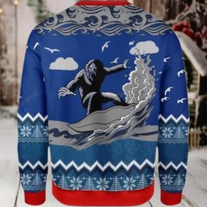2025 Bigfoot Surfing Christmas Ugly Sweater 2025 Bigfoot Surfing Christmas Ugly Sweater