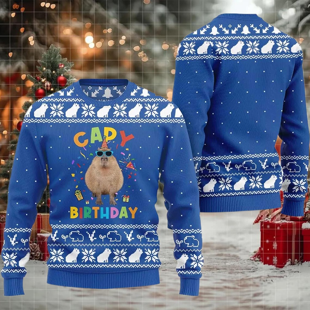 Capy Birthday Christmas Sweater Image 2