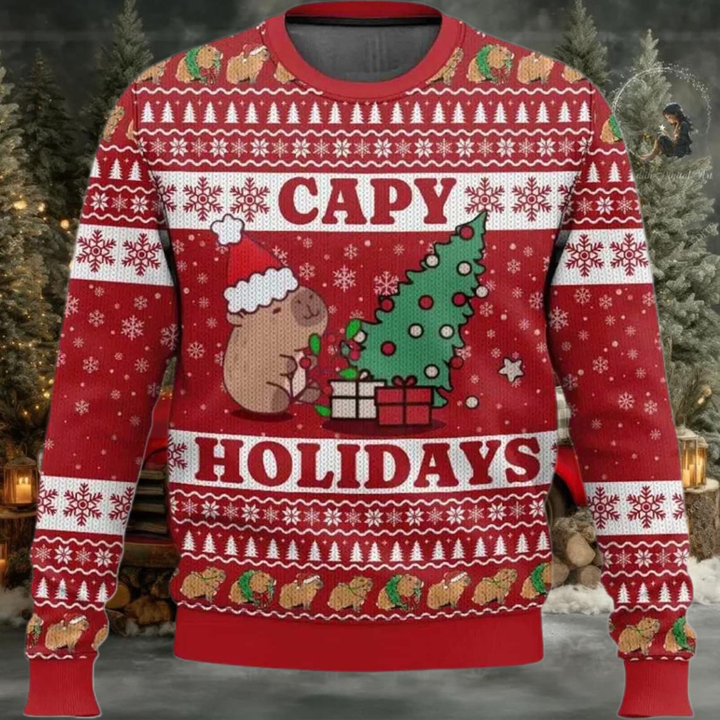 2025 Capy Holidays Ugly Christmas Sweater 2025 Capy Holidays Ugly Christmas Sweater