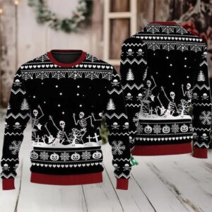 2025 Christmas Skull Ugly Sweater 2025 Christmas Skull Ugly Sweater