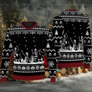 2025 Christmas Skull Ugly Sweater