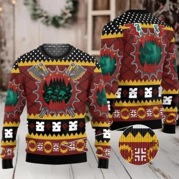 2025 Christmas Warhammer Chaos Space Marine World Eaters Iconic Ugly Sweater