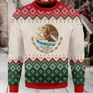 2025 Coat Of Arms Of Mexico Christmas Ugly Sweater 2025 Coat Of Arms Of Mexico Christmas Ugly Sweater