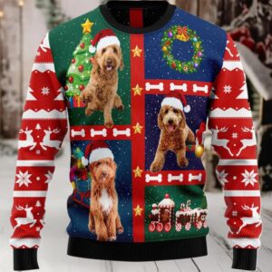 2025 Cute Goldendoodle Christmas Ugly Sweater 2025 Cute Goldendoodle Christmas Ugly Sweater