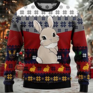 2025 Cute Rabbit Christmas Ugly Sweater