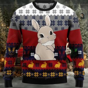 2025 Cute Rabbit Christmas Ugly Sweater