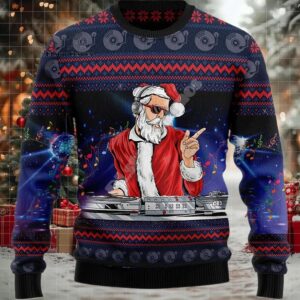 2025 DJ Claus Ugly Chrismas Sweater