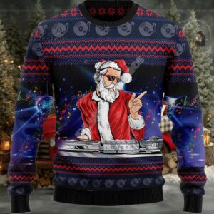 2025 DJ Claus Ugly Chrismas Sweater