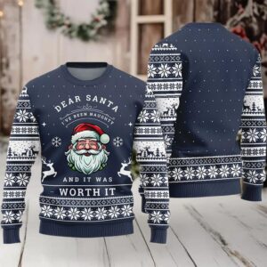 2025 Dear Santa I’ve Been Naughty Ugly Christmas Sweater 2025 Dear Santa I’ve Been Naughty Ugly Christmas Sweater