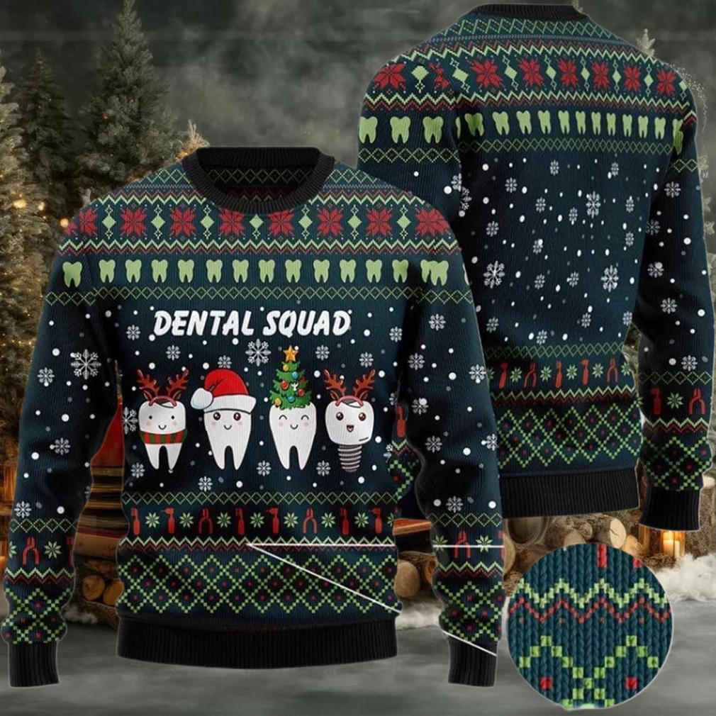 2025 Dental Squad Ugly Christmas Sweater 2025 Dental Squad Ugly Christmas Sweater