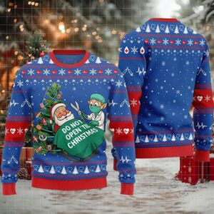 2025 Do Not Open’til Christmas Nurse Ugly Christmas Sweater