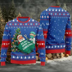 2025 Do Not Open’til Christmas Nurse Ugly Christmas Sweater