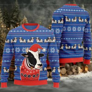 2025 Funny Cow Ugly Christmas Sweater