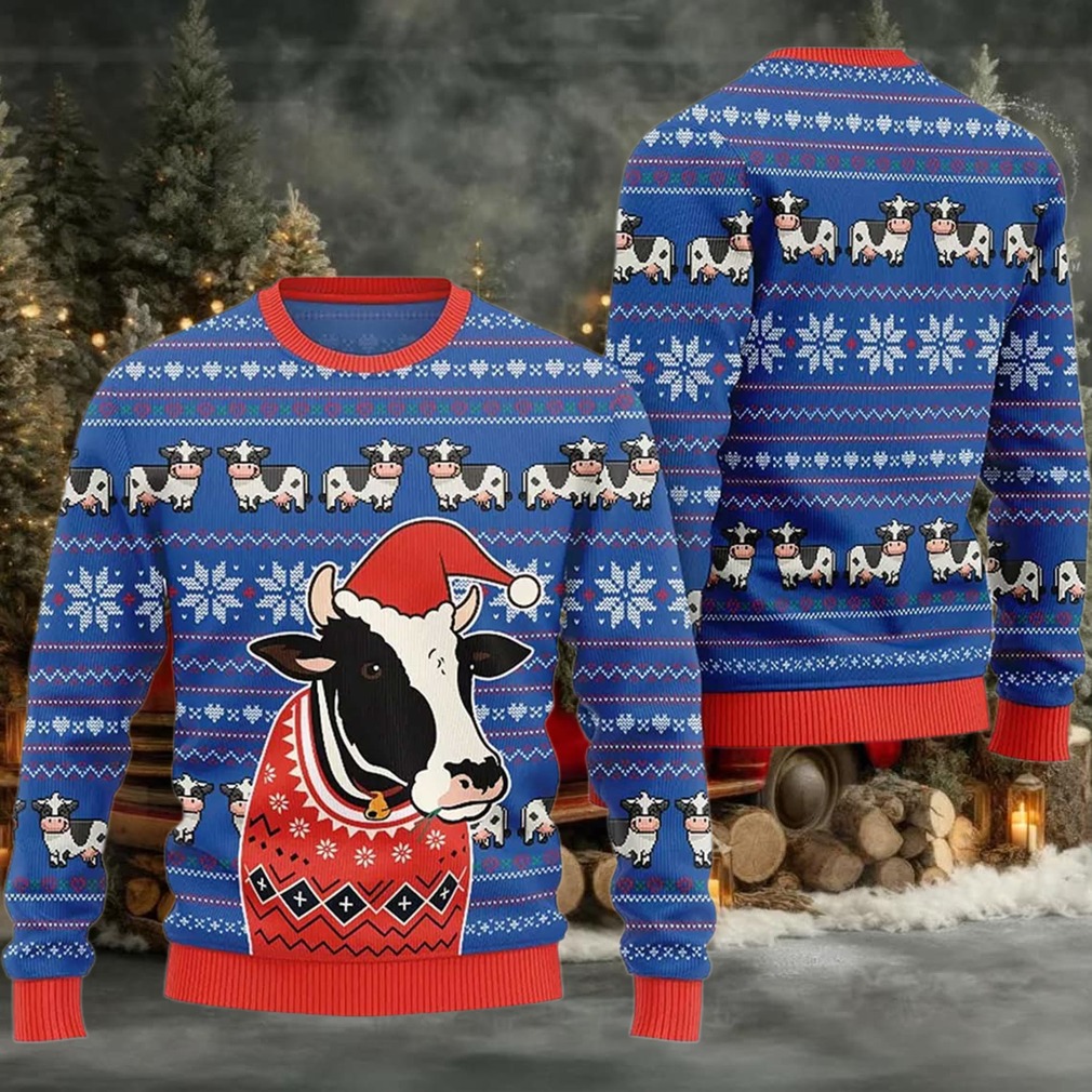2025 Funny Cow Ugly Christmas Sweater 2025 Funny Cow Ugly Christmas Sweater