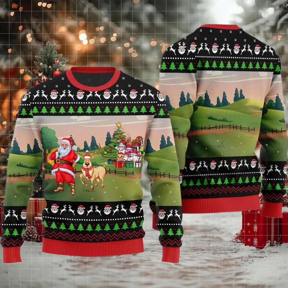 2025 Happy Farm Ugly Christmas Sweater