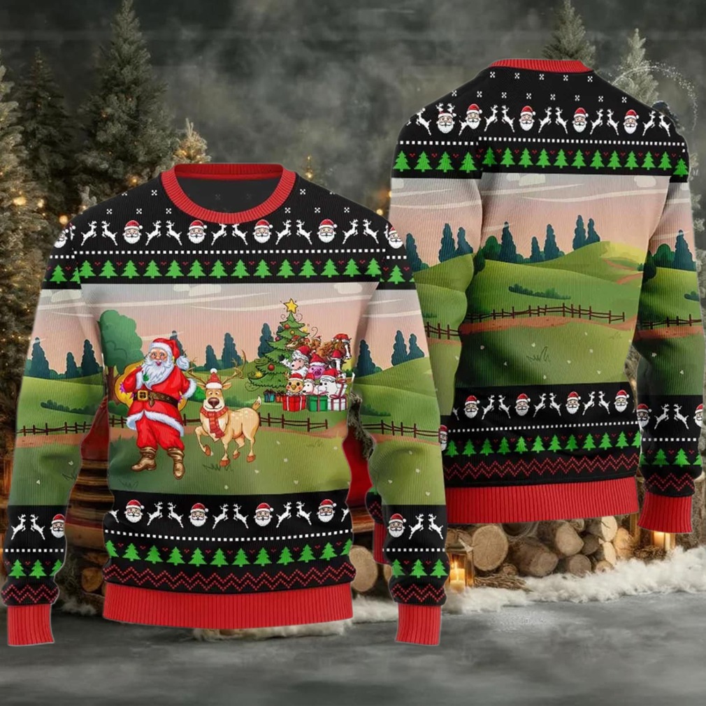 2025 Happy Farm Ugly Christmas Sweater 2025 Happy Farm Ugly Christmas Sweater