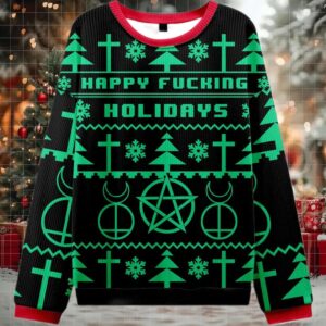 2025 Happy Fucking Holidays Ugly Christmas Sweater