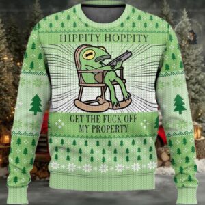 2025 Hippity Hoppity Frog Meme Christmas Christmas Ugly Sweater