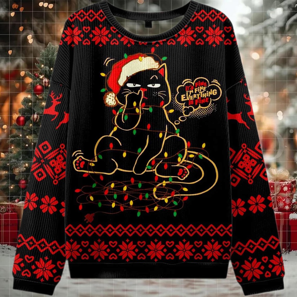 2025 It’s Fine I’m Fine EveryThing Is Fine Ugly Christmas Sweater