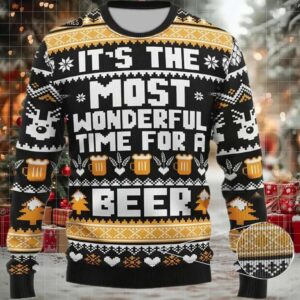 2025 It’s The Most Wonderful Time For A Beer Ugly Christmas Sweater