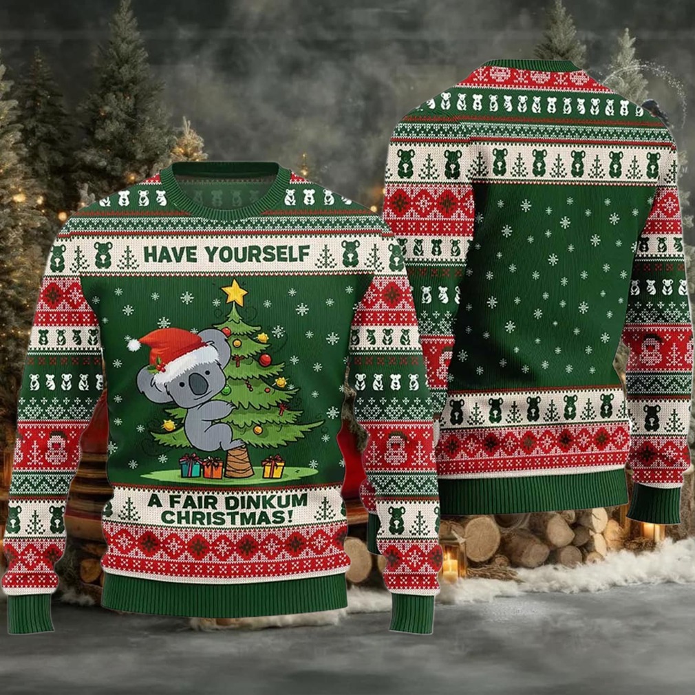 2025 Koala Have Yourself A Fair Dinkum Christmas Ugly Sweater 2025 Koala Have Yourself A Fair Dinkum Christmas Ugly Sweater