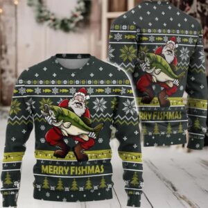 2025 Merry Fishmas Ugly Christmas Sweater