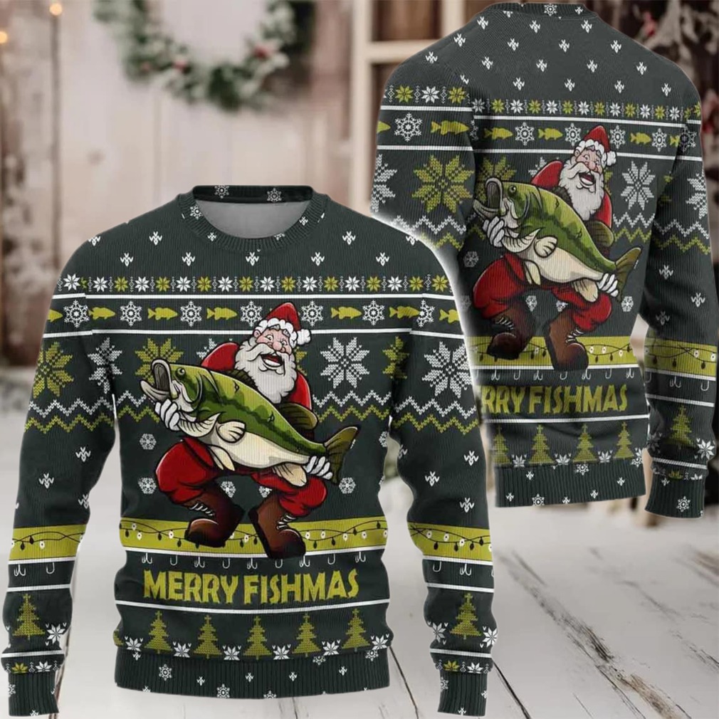 2025 Merry Fishmas Ugly Christmas Sweater