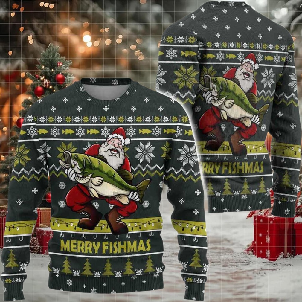 2025 Merry Fishmas Ugly Christmas Sweater
