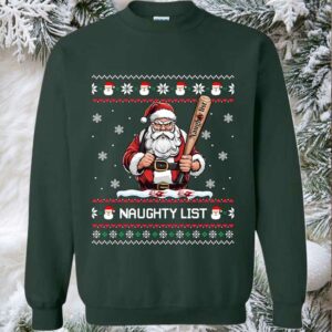 2025 Naughty List Santa Ugly Christmas Sweater 2025 Naughty List Santa Ugly Christmas Sweater