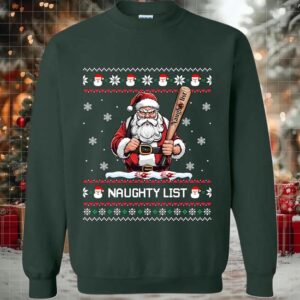 2025 Naughty List Santa Ugly Christmas Sweater