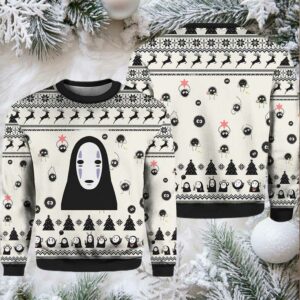 2025 No Face White Ugly Christmas Sweater 2025 No Face White Ugly Christmas Sweater