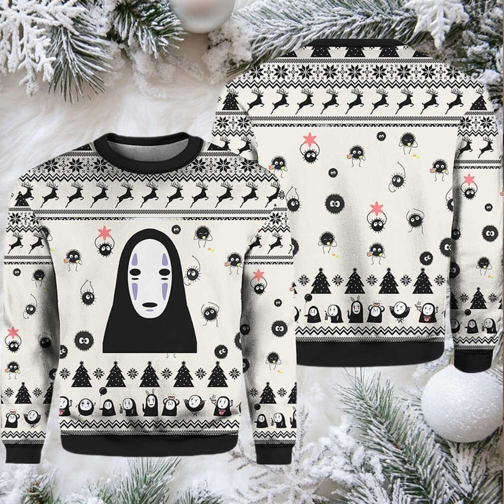 2025 No Face White Ugly Christmas Sweater