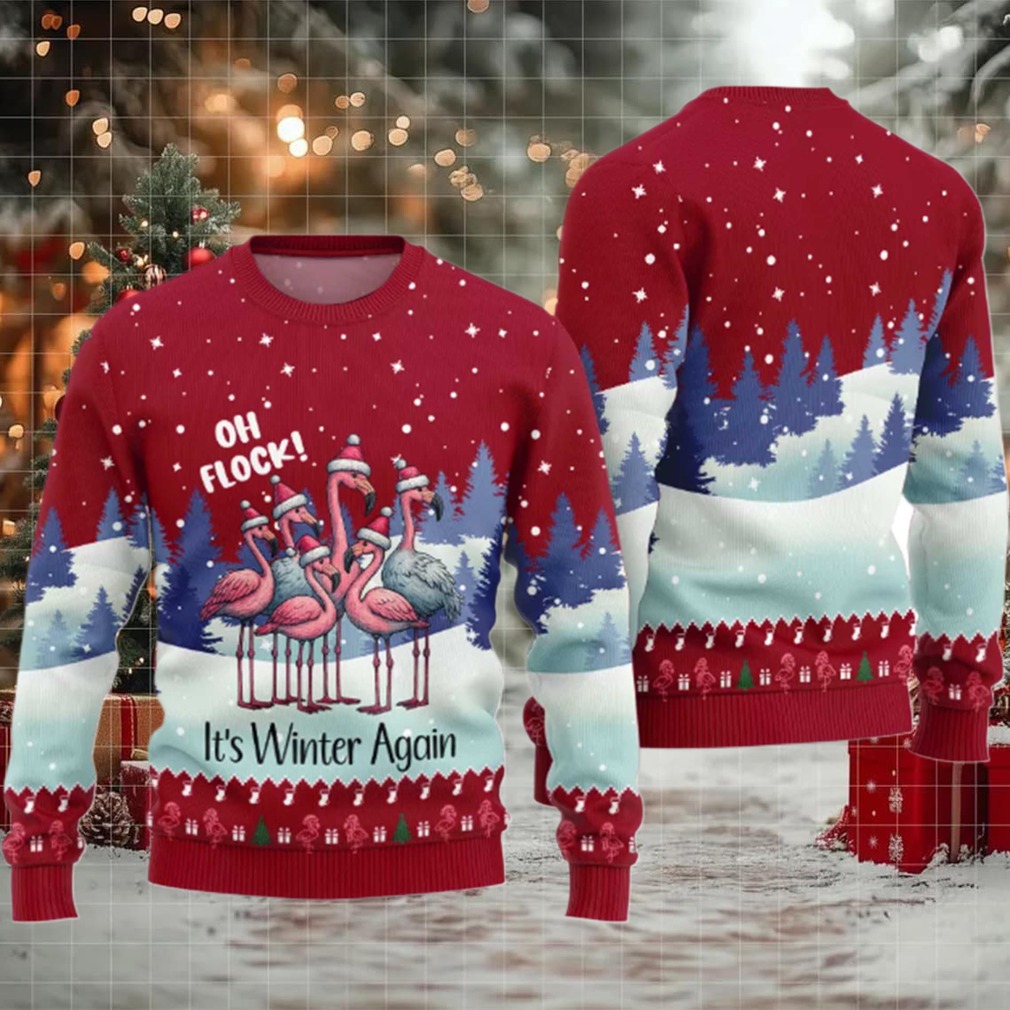 Flamingo Christmas Sweater Outfit