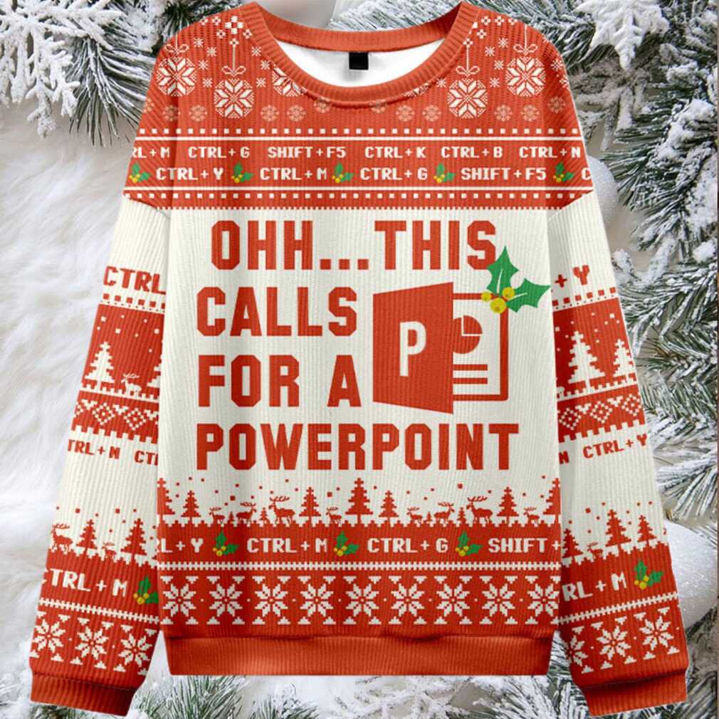 2025 Ohh This Calls for a Powerpoint Ugly Christmas Sweater