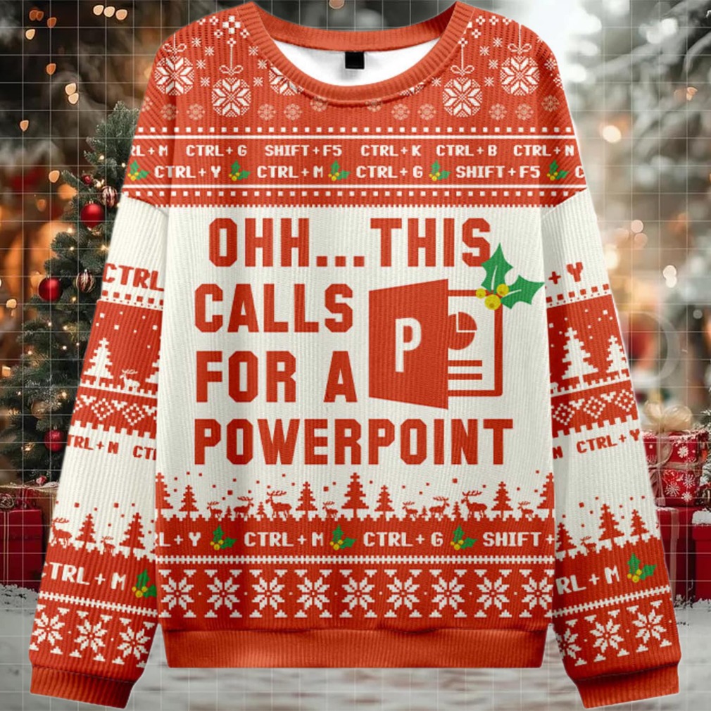 2025 Ohh This Calls for a Powerpoint Ugly Christmas Sweater