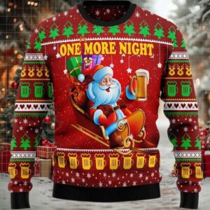 2025 One More Night Ugly Christmas Sweater