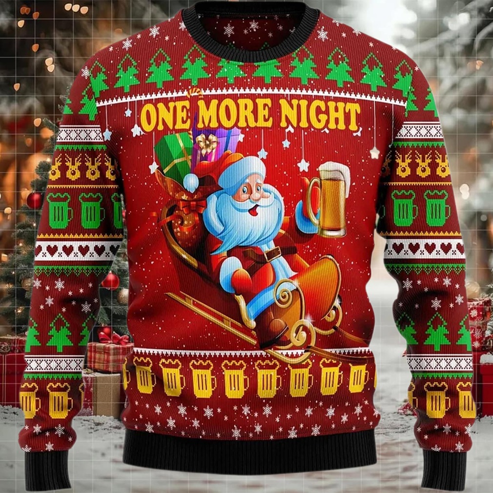 2025 One More Night Ugly Christmas Sweater