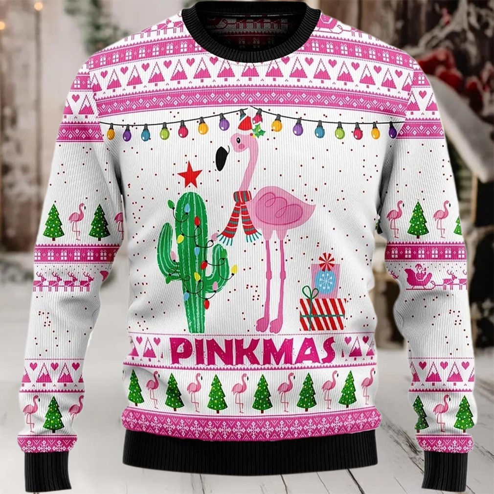 2025 Pinkmas Flamingo Christmas Ugly Sweater 2025 Pinkmas Flamingo Christmas Ugly Sweater