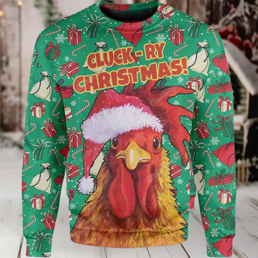 2025 Rooster Chicken Santa Christmas Ugly Sweater 2025 Rooster Chicken Santa Christmas Ugly Sweater