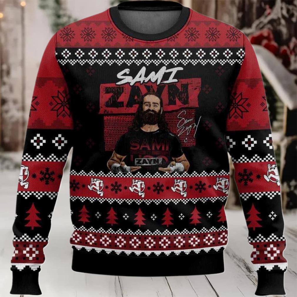 2025 Sami Zayn Christmas Ugly Sweater 2025 Sami Zayn Christmas Ugly Sweater