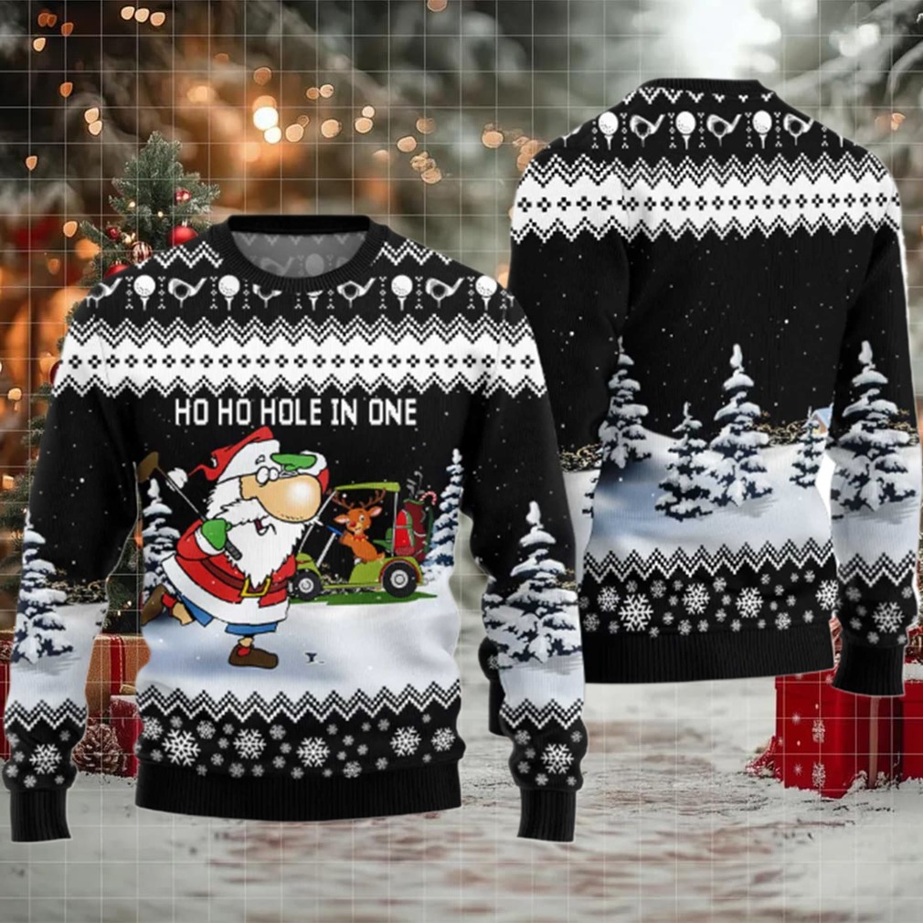 Santa Golf Ugly Christmas Sweater Image 2
