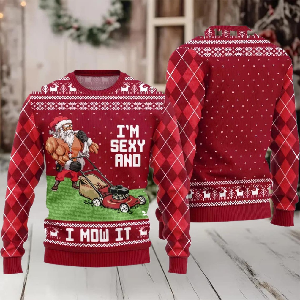 2025 Swole Santa Sexy And Mow It Ugly Christmas Sweater 2025 Swole Santa Sexy And Mow It Ugly Christmas Sweater