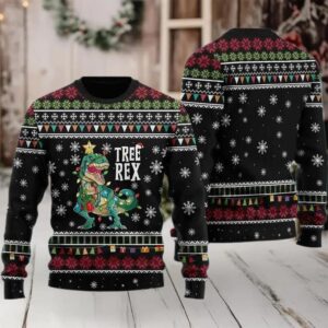 2025 Tree Rex Ugly Christmas Sweater