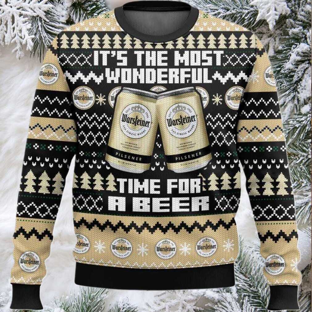 2025 Warsteiner Its The Most Wonderful Time For A Beer Christmas Ugly Sweater