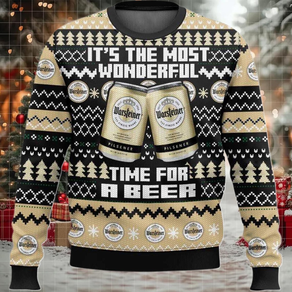 2025 Warsteiner Its The Most Wonderful Time For A Beer Christmas Ugly Sweater