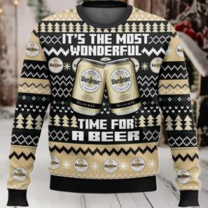 2025 Warsteiner Its The Most Wonderful Time For A Beer Christmas Ugly Sweater