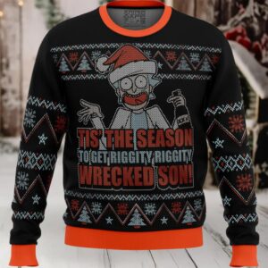 Rick and Morty Tis The Season Ugly Christmas Sweater